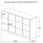 Ines 5-piece Queen Bedroom Set Navy and White High Gloss - 223091NVYQ-S5