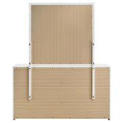 Ines 6-drawer Bedroom Dresser with Mirror White High Gloss - 223093M