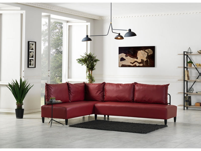 Inferno Sectional Vinyl in Grey - 701-INF-GRAY-S
