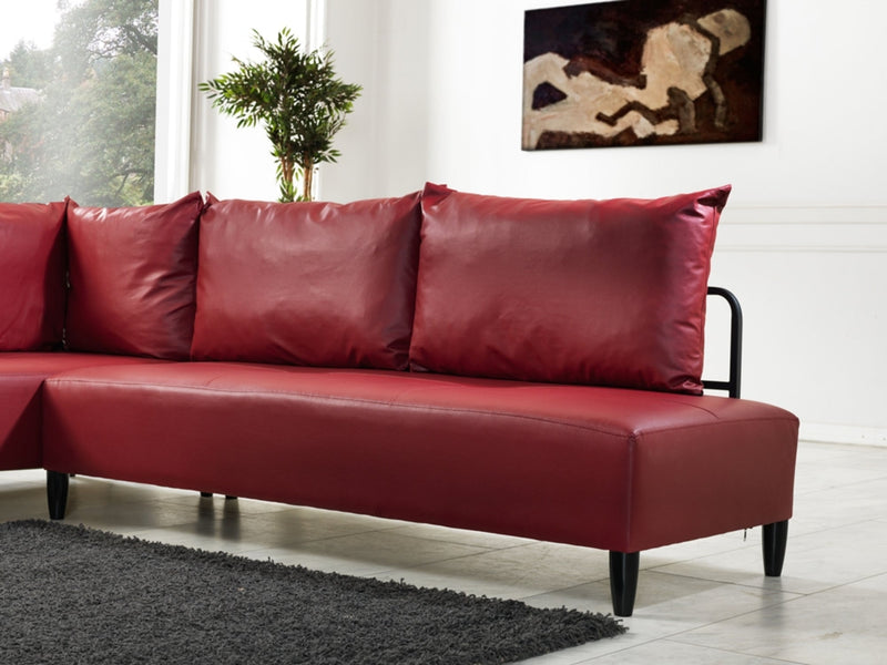 Inferno Sectional Vinyl in Grey - 701-INF-GRAY-S