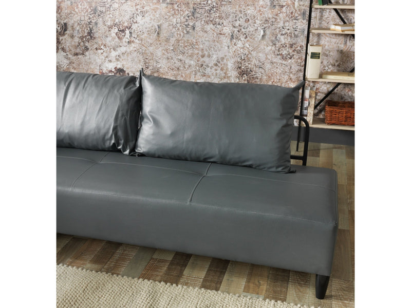 Inferno Sectional Vinyl in Grey - 701-INF-GRAY-S