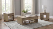 Ingram 3-Piece Coffee and End Table Set with Storage Latte - 710978-S3