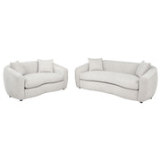 Isabella 2-piece Fabric Upholstered Sofa Set Sand - 504971-S2