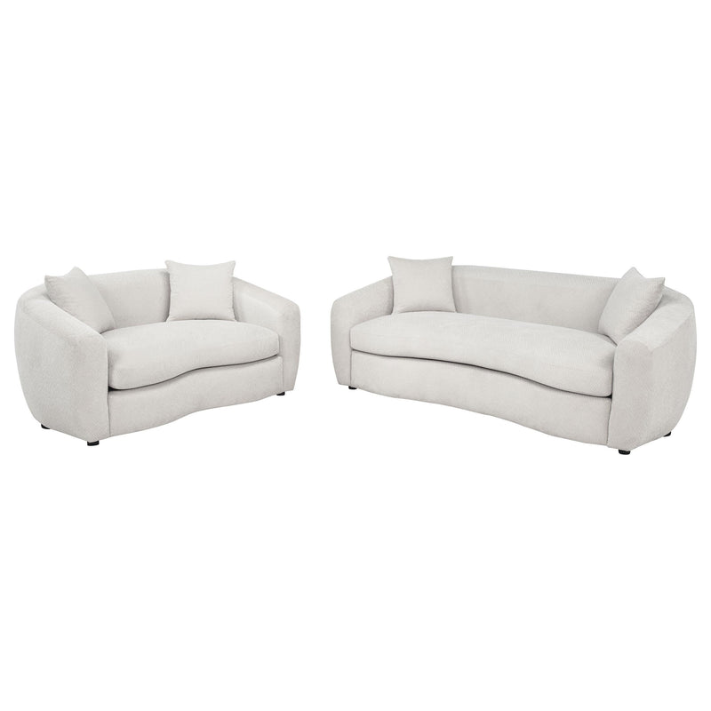 Isabella 2-piece Fabric Upholstered Sofa Set Sand - 504971-S2