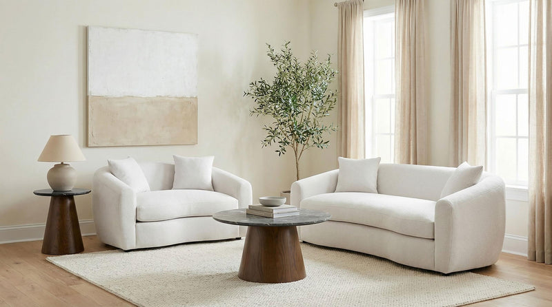 Isabella 2-piece Fabric Upholstered Sofa Set Sand - 504971-S2