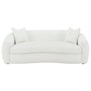 Isabella 2-piece Faux Sheepskin Upholstered Sofa Set Natural - 509871-S2