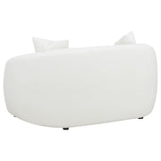 Isabella 2-piece Faux Sheepskin Upholstered Sofa Set Natural - 509871-S2