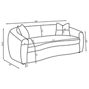 Isabella 3-piece Fabric Upholstered Sofa Set Sand - 504971-S3