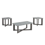 Isabella - 3PC Coffee Table Set, Rectangular Shape Coffee Table and 2 Square Shape End Tables - T127-3PC-Set
