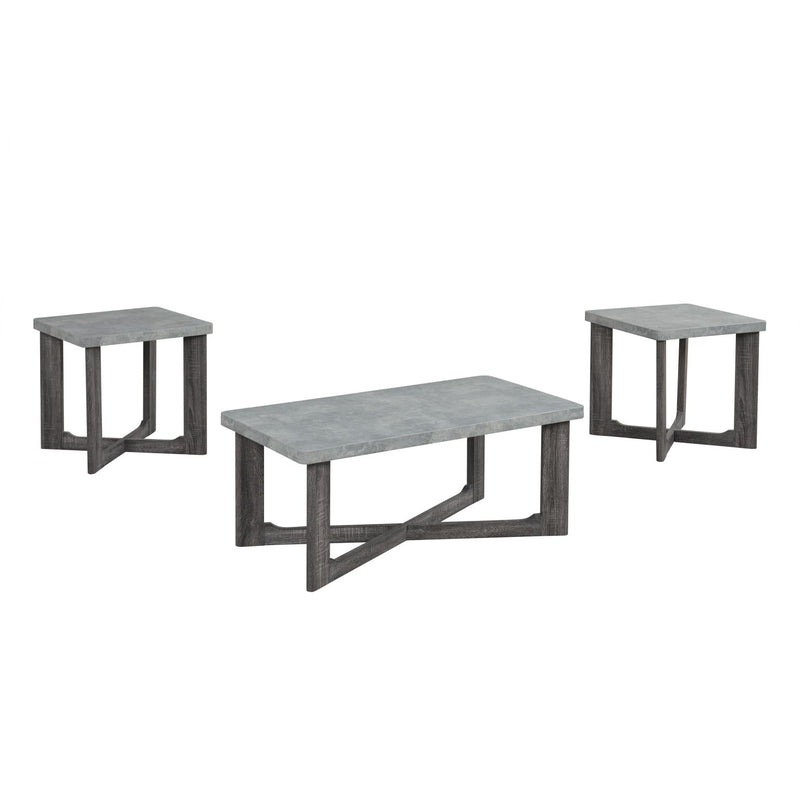 Isabella - 3PC Coffee Table Set, Rectangular Shape Coffee Table and 2 Square Shape End Tables - T127-3PC-Set
