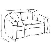 Isabella Fabric Upholstered Loveseat Sand - 504972