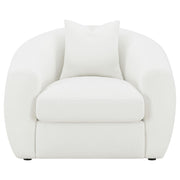 Isabella Faux Sheepskin Upholstered Accent Chair Natural - 509873