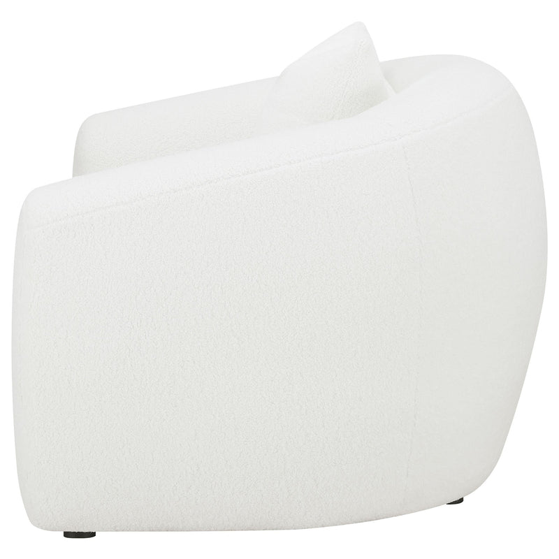 Isabella Faux Sheepskin Upholstered Accent Chair Natural - 509873
