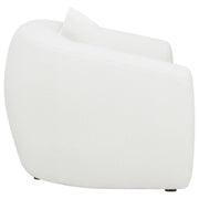 Isabella Faux Sheepskin Upholstered Accent Chair Natural - 509873