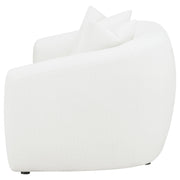 Isabella Faux Sheepskin Upholstered Loveseat Natural - 509872
