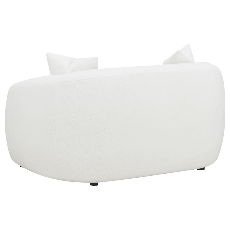 Isabella Faux Sheepskin Upholstered Loveseat Natural - 509872