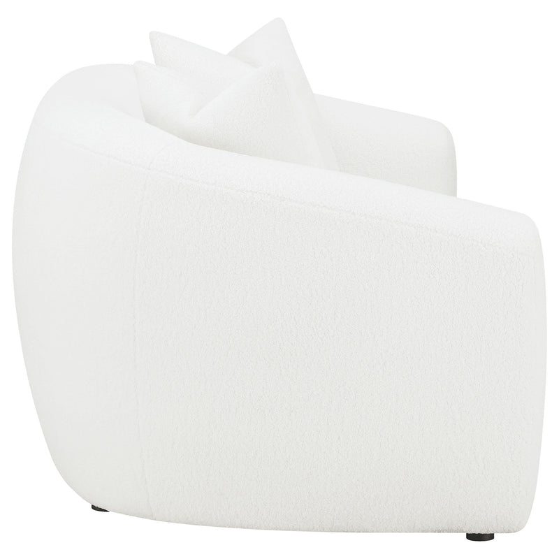 Isabella Faux Sheepskin Upholstered Loveseat Natural - 509872