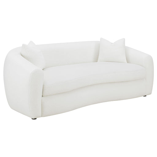 Isabella Faux Sheepskin Upholstered Sofa Natural - 509871