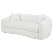 Isabella Faux Sheepskin Upholstered Sofa Natural - 509871
