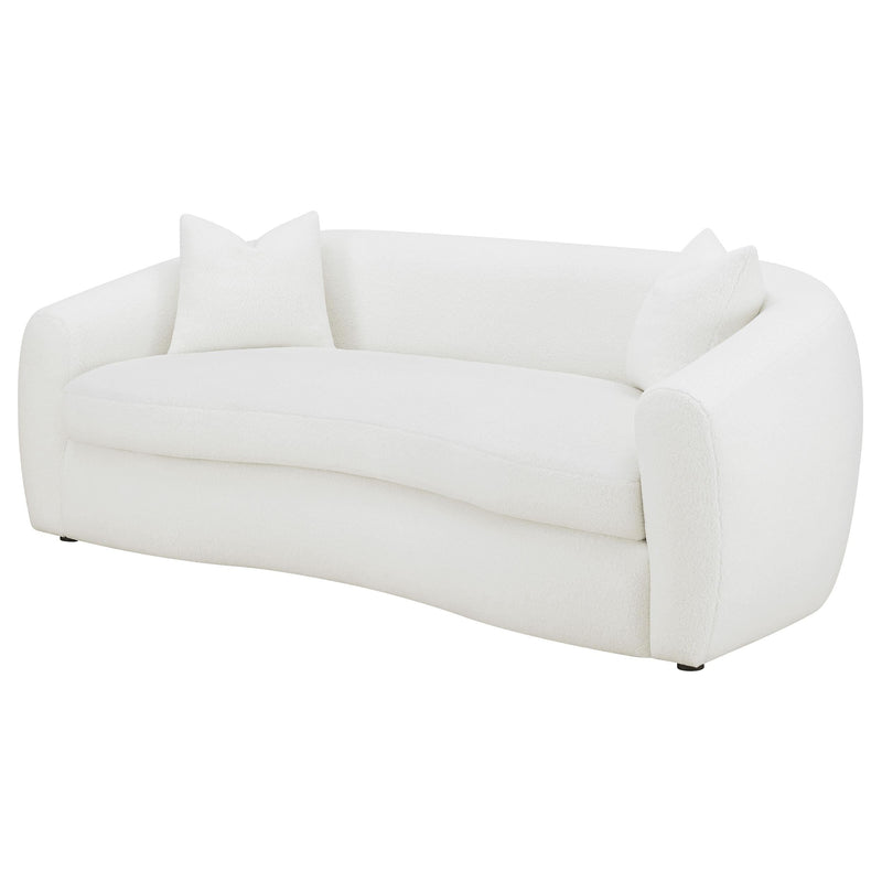 Isabella Faux Sheepskin Upholstered Sofa Natural - 509871