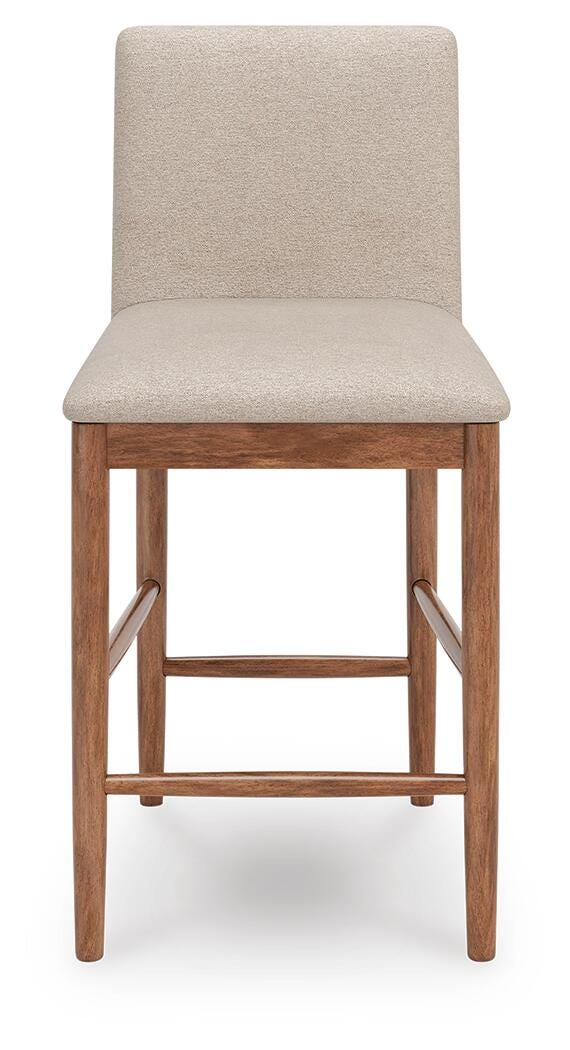 Isanti Light Brown Counter Height Barstool, Set of 2 - D752-124
