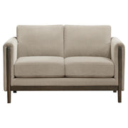 Islington 3-piece Upholstered Panel Arm Sofa Set Taupe - 511101-S3