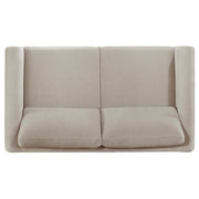 Islington Fabric Upholstered Panel Arm Loveseat Taupe - 511102