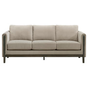 Islington Fabric Upholstered Panel Arm Sofa Taupe - 511101