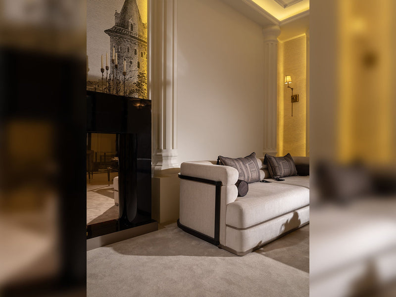 Istanbul 4-pieces (Highseat Four Seater Sofa & 1 Four Seater Sofa &  2 Chair) Livingroom in Cream - 200-GAB-IST-4H411