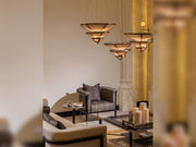 Istanbul 4-pieces (Highseat Four Seater Sofa & 1 Four Seater Sofa &  2 Chair) Livingroom in Cream - 200-GAB-IST-4H411