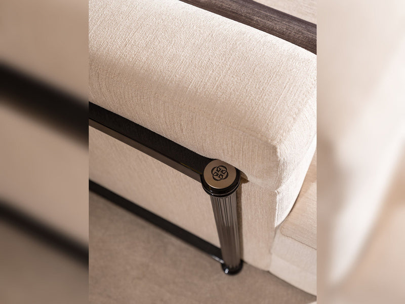 Istanbul Stationary Highseat Four Seater Sofa in Cream - 200-GAB-IST-4H