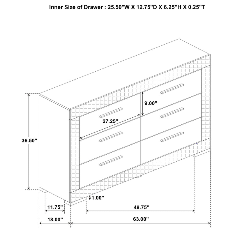 Ives 4-piece Queen Bedroom Set Grey High Gloss - 224971Q-S4