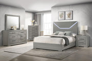 Ives 5-drawer Bedroom Chest of Drawers Grey High Gloss - 224975