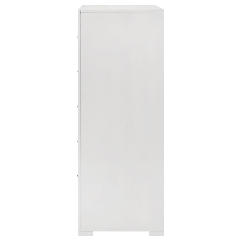 Ives 5-drawer Bedroom Chest of Drawers White High Gloss - 224945