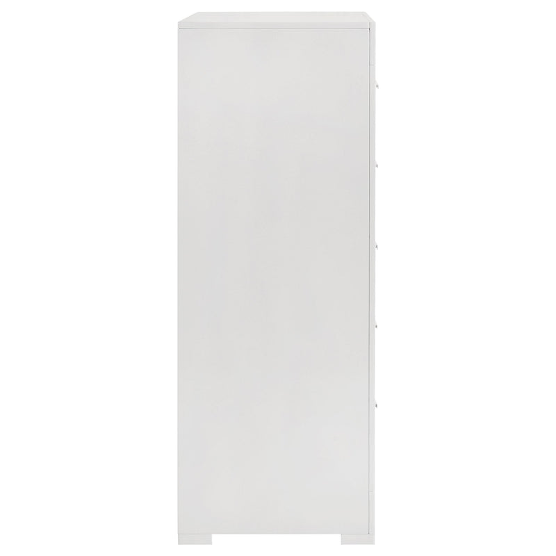 Ives 5-drawer Bedroom Chest of Drawers White High Gloss - 224945
