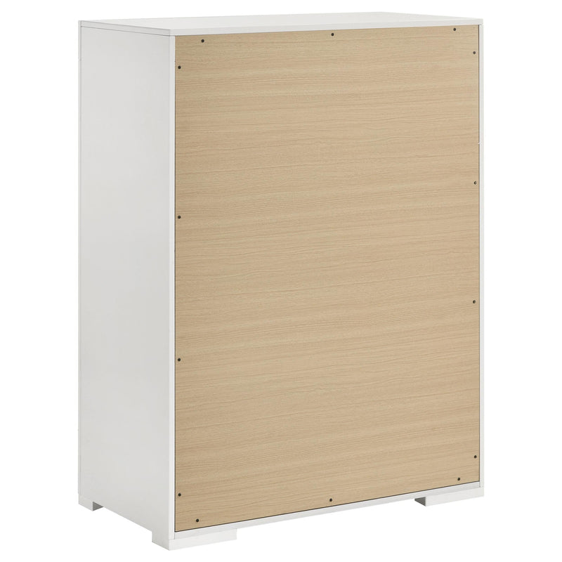 Ives 5-piece Eastern King Bedroom Set White High Gloss - 224941KE-S5