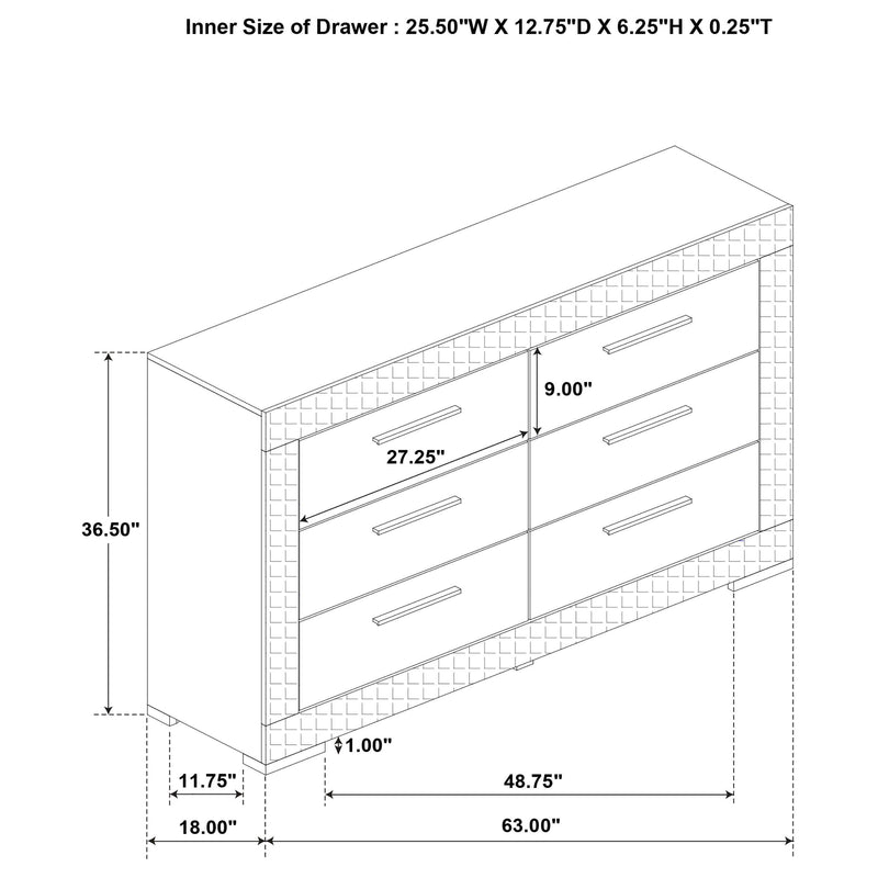 Ives 5-piece Eastern King Bedroom Set White High Gloss - 224941KE-S5