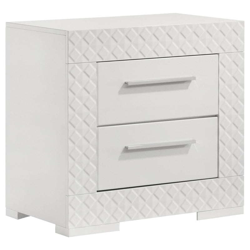 Ives 5-piece Eastern King Bedroom Set White High Gloss - 224941KE-S5