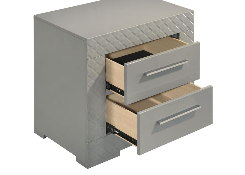 Ives 5-piece Queen Bedroom Set Grey High Gloss - 224971Q-S5