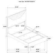 Ives 5-piece Queen Bedroom Set Grey High Gloss - 224971Q-S5