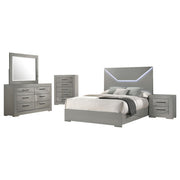 Ives 5-piece Queen Bedroom Set Grey High Gloss - 224971Q-S5