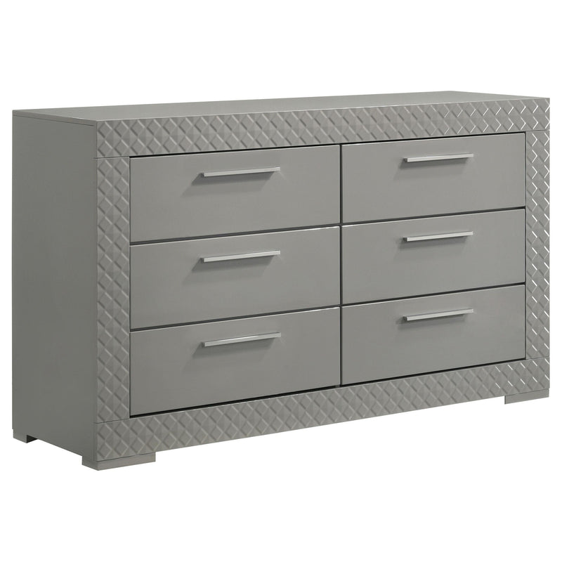 Ives 5-piece Queen Bedroom Set Grey High Gloss - 224971Q-S5