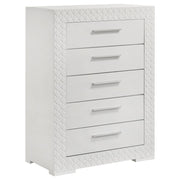 Ives 5-piece Queen Bedroom Set White High Gloss - 224941Q-S5