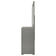 Ives 6-drawer Dresser and Mirror Grey High Gloss - 224973M