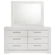 Ives 6-drawer Dresser and Mirror White High Gloss - 224943M