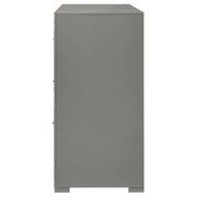 Ives 6-drawer Dresser Cabinet Grey High Gloss - 224973