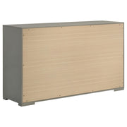 Ives 6-drawer Dresser Cabinet Grey High Gloss - 224973