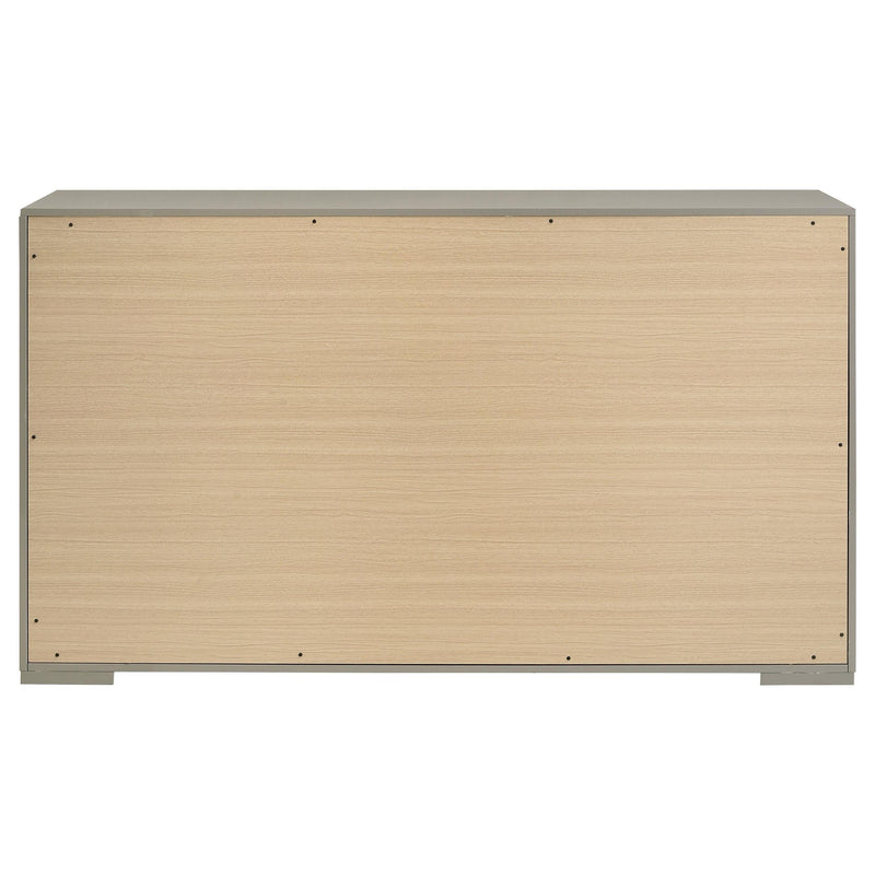 Ives 6-drawer Dresser Cabinet Grey High Gloss - 224973