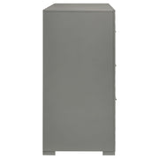 Ives 6-drawer Dresser Cabinet Grey High Gloss - 224973