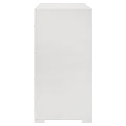 Ives 6-drawer Dresser Cabinet White High Gloss - 224943